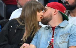Taylor Swift and Travis Kelce Show Affection During Courtside Date Night